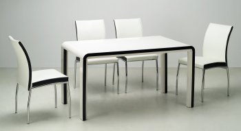 Black & Beige Modern Dining Room Table w/Optional Chairs [CYDS-DAHLIA-DT]