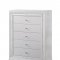 Lima 5Pc Bedroom Set in White Finish by Chintaly w/Options