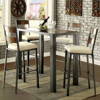 Jazlyn II CM3686BT 5Pc Bar Table Set in Oak [FADS-CM3686BT-Jazlyn II]