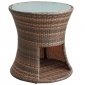 Strum Outdoor Patio Side Table by Modway w/Glass Top