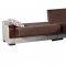 Texas Sectional Sofa by Empire in Brown w/Wooden Armrests