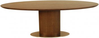 Espresso Finish Modern Dining Table w/Oval Top & Base [PGDT-MOD-M]