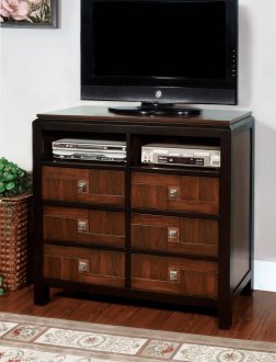 CM7152TV Patra TV Stand in Acacia & Walnut