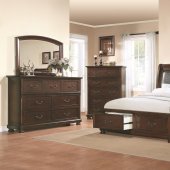 200830 Hannah Bedroom in Brown Cherry by Coaster w/Options