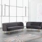 Vivian Sofa 694 in Grey Velvet Fabric by Meridian w/Options