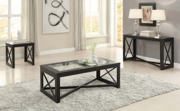 Berlin 4087 Coffee Table 3Pc Set in Black by Homelegance [HECT-4087 Berlin]