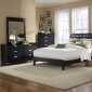 Black Finish Contemporary Bedroom w/Optional Items