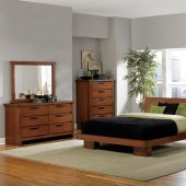 2218 Kobe Bedroom by Homelegance in Medium Oak w/Options