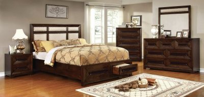 Orlaith CM7697 Bedroom in Walnut Finish w/Options