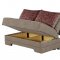 El Paso Loveseat Bed Convertible in Brown Fabric by Empire