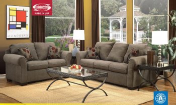 Graphite Microfiber Fabric Zuri 50400 Sofa w/Options by Acme [AMS-Zuri 50400 Graphite]