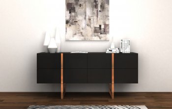 Viceroy Buffet in Black Matte Lacquer by Casabianca [CBBU-Viceroy Black]