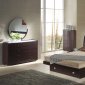 Wenge Finish Stylish Bedroom with Bottom Drawer Bed