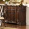 Rich Brown Finish Classic Pedestal Dining Table w/Optional Items