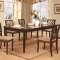 Dark Mahogany Finish Transitional Dining Table w/Optional Items