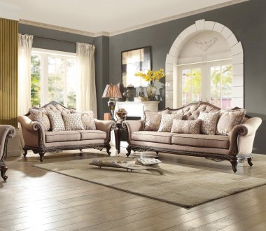 Bonaventure Park Sofa 19359 in Brown by Homelegance w/Options