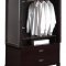 Dark Cappuccino Finish Contemporary Armoire