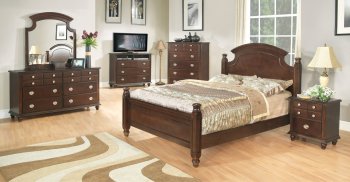 Dark Brown Finish Transitional 6Pc Bedroom Set w/Options [GYBS-G5950]