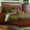 Bronze Spice Finish Transitional Panel Bed w/Optional Case Goods