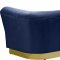 Bellini Sofa 669 in Navy Velvet Fabric by Meridian w/Options