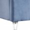 Candace Upholstered Bed in Sky Blue Velvet Fabric by Meridian