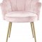 Claire Dining Chair 748 Set of 2 Pink Velvet Fabric by Meridian