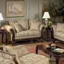 Beige Clarissa Carmel Fabric Traditional 2Pc Sofa & Loveseat Set