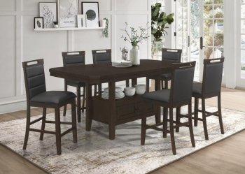 Prentiss Counter Ht 5Pc Dining Set 193108 Cappuccino by Coaster [CRDS-193108 Prentiss]