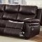 Lavinia Reclining Sofa 53955 in Espresso Leather-Aire