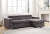 Natalie Sectional Sofa 55530 in Gray Chenille Fabric by Acme