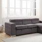 Natalie Sectional Sofa 55530 in Gray Chenille Fabric by Acme