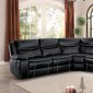 Bastrop Motion Sectional Sofa 8230BLK in Black by Homelegance