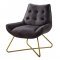 Dhalsim Accent Chair 59666 in Antique Ebony Leather by Acme