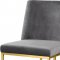 Heidi Dining Chair 776 Set of 2 Grey Velvet Fabric by Meridian