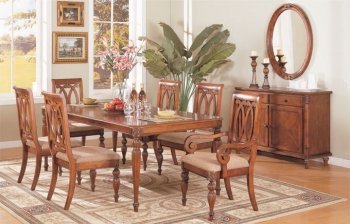 Brown Finish Classic Formal Dining Room w/Optional Items [PXDS-F2127]