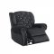 Grace Power Motion Sofa in Black Velvet by Global w/Options