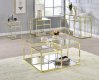 Uchenna Coffee Table 3Pc Set 83470 in Gold by Acme