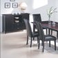 Mahogany Finish Contemporary Dining Set With Extendable Table