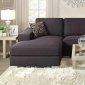 9677 Kamea Sectional Sofa in Black Fabric by Homelegance