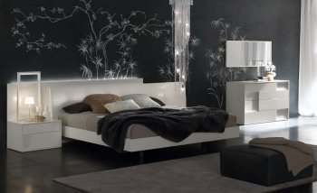 Nightfly White Bedroom by Rossetto w/Optional Casegoods [Rossetto-Nightfly White]