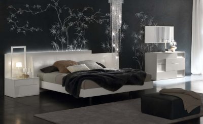 Nightfly White Bedroom by Rossetto w/Optional Casegoods