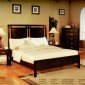 Espresso Finish Modern Bedroom w/Optional Casegoods