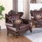 Britney Sofa & Loveseat Set in Brown Leather w/Options