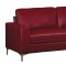 Iniko Sofa & Loveseat 8203RD in Red Leather Match by Homelegance