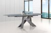 Zara Extendable Dining Table - Casabianca w/Light Gray Glass Top