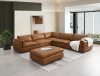 Brighton Sectional Sofa LV03370 Brown Top Grain Leather by Acme