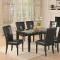 Cappuccino & Dark Faux Marble Top Modern Dining Table w/Options