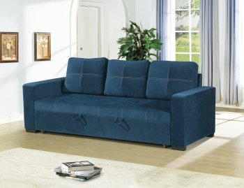 F6531 Convertible Sofa Bed in Navy Fabric by Boss [PXSB-F6531]