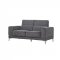 U6108 Sofa & Loveseat Set in Platinum Fabric by Global w/Options