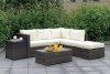 Ilona Outdoor Patio Sectional CM-OS2136-Set7 in Ivory & Espresso